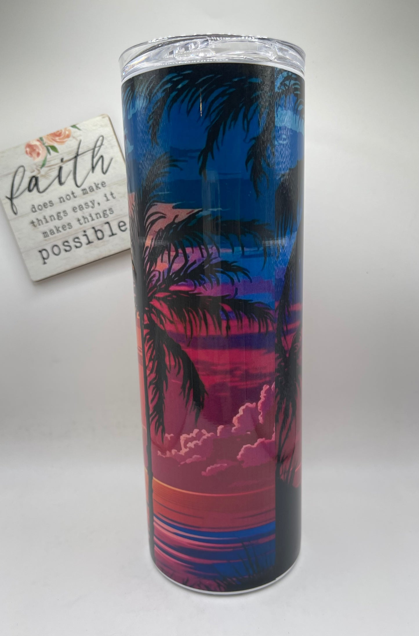 20oz Tall Skinny Sunset Palm