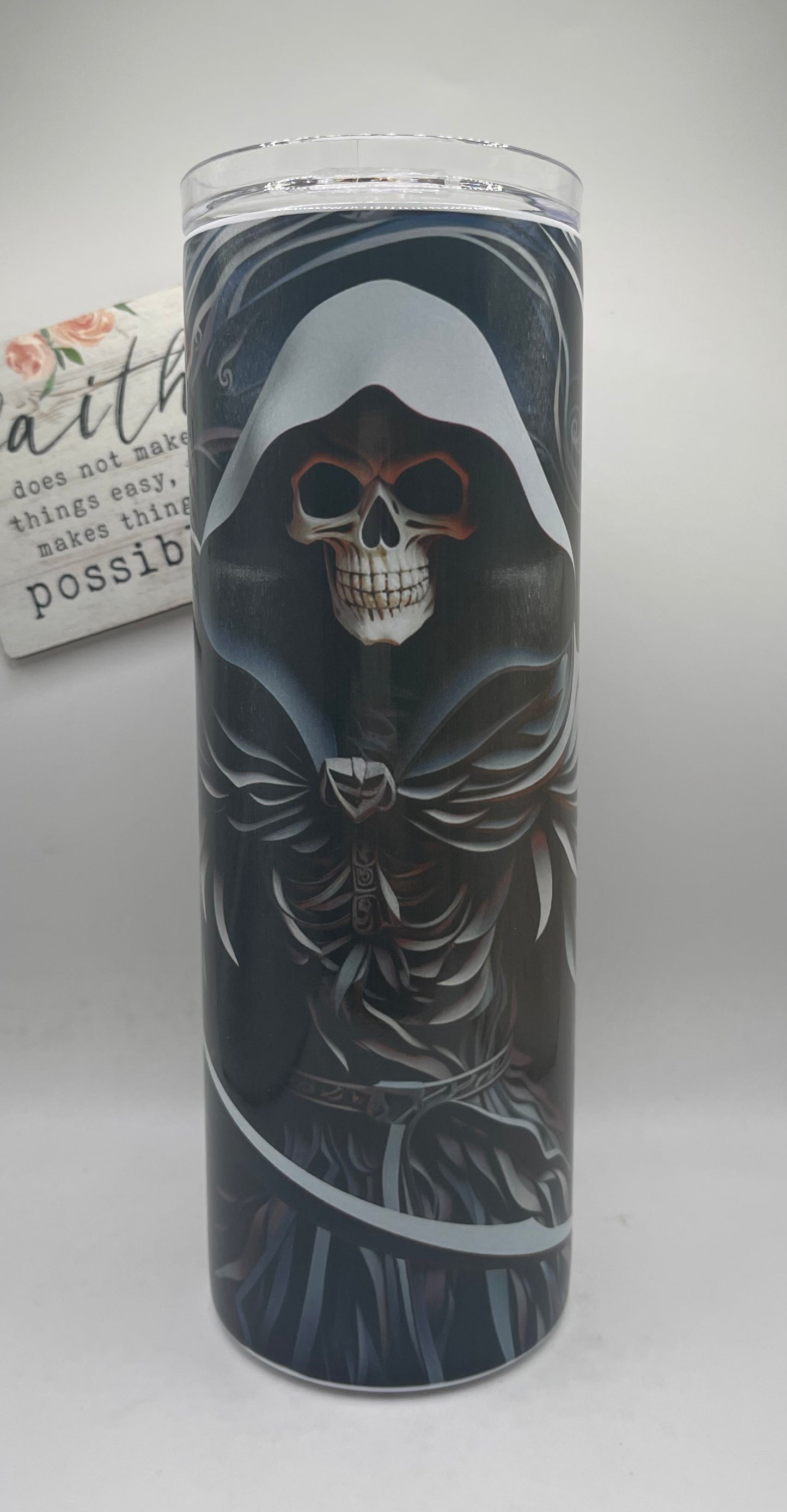 20oz. Tall Skinny Grim Reaper