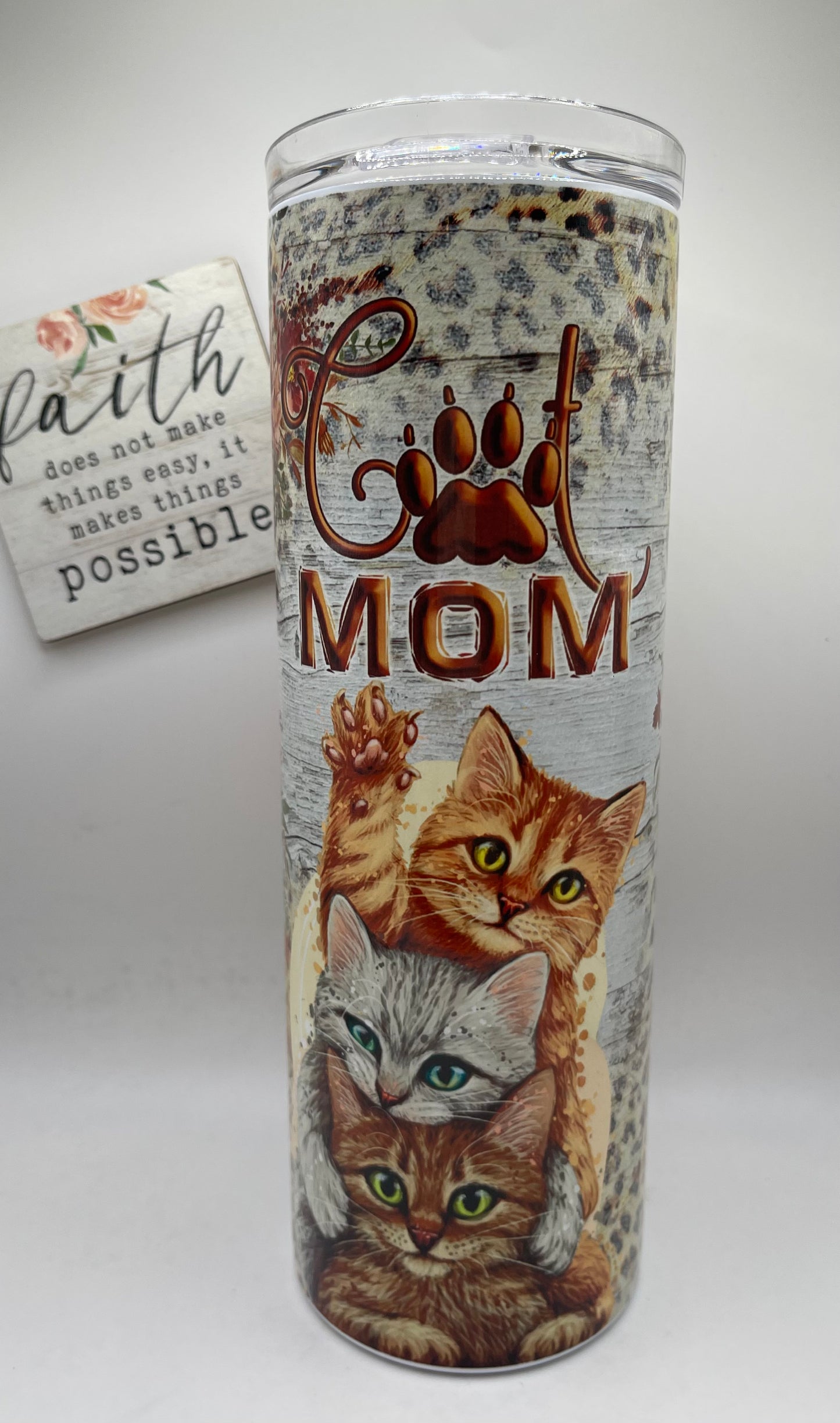 20oz Tall Skinny Cat Mom