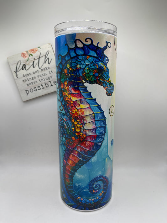 20oz Tall Skinny Sea Horse