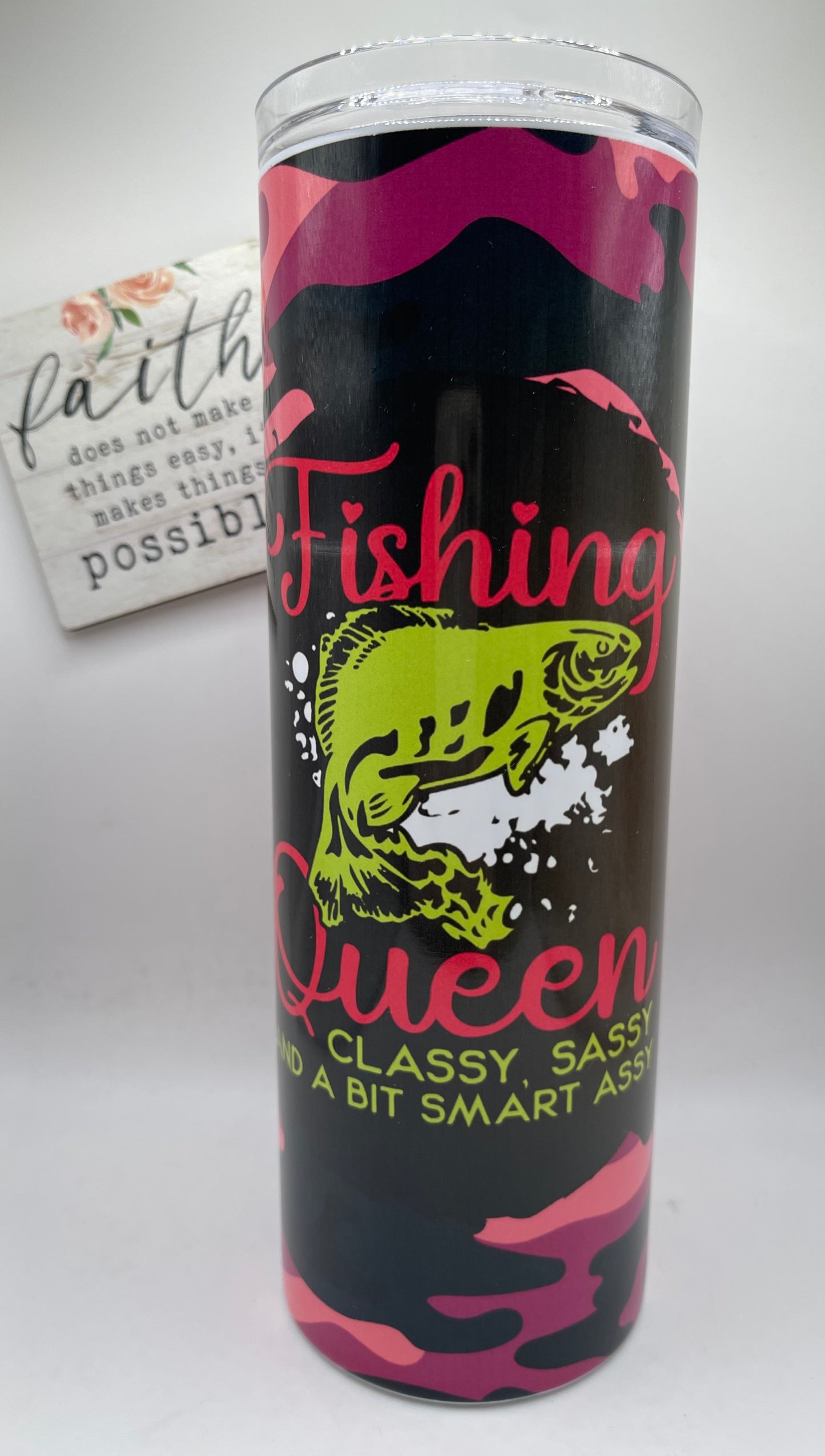 20oz Tall Skinny Fishing Queen