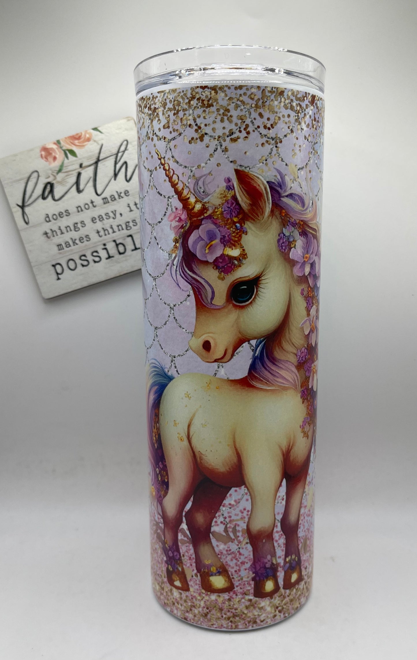 20oz Tall Skinny Unicorn