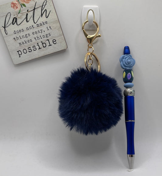 Beaded Pen & Keychain combo