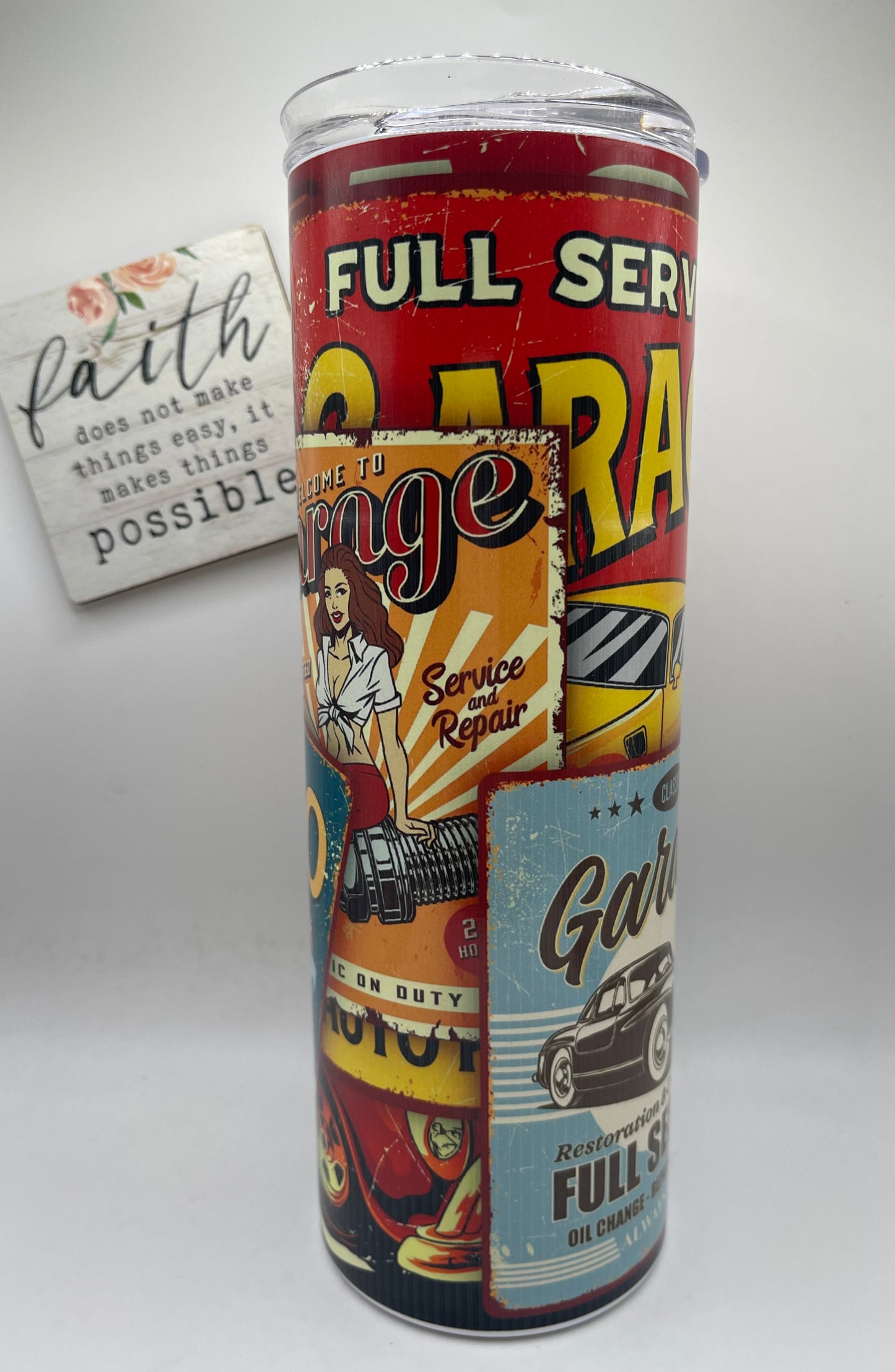 20oz Retro Garage Tin Signs