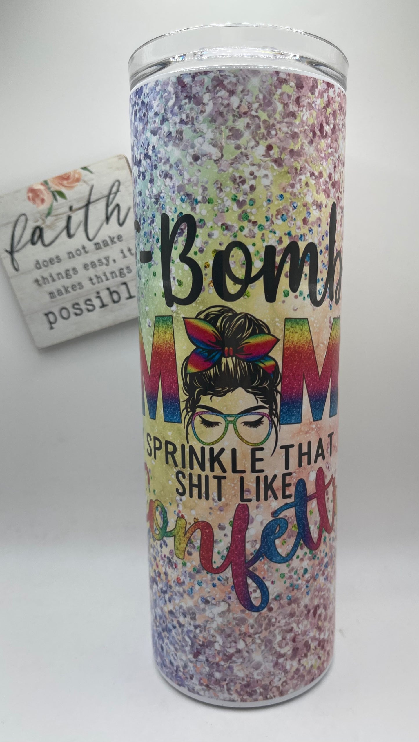 20oz Tall skinny F-BOMB Mom