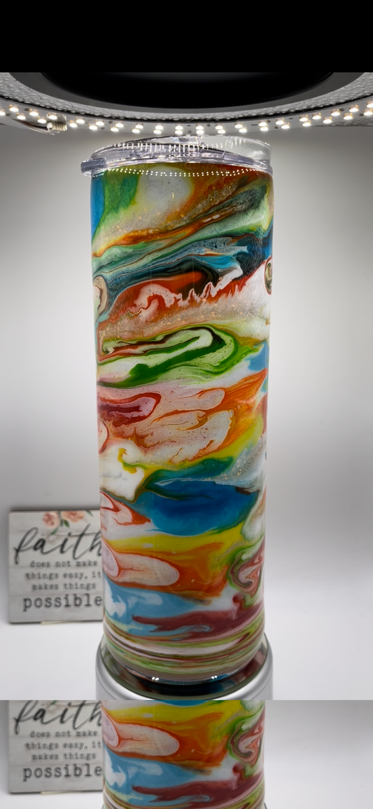 20 oz. Tall Skinny Alcohol Ink (Epoxy Coated)