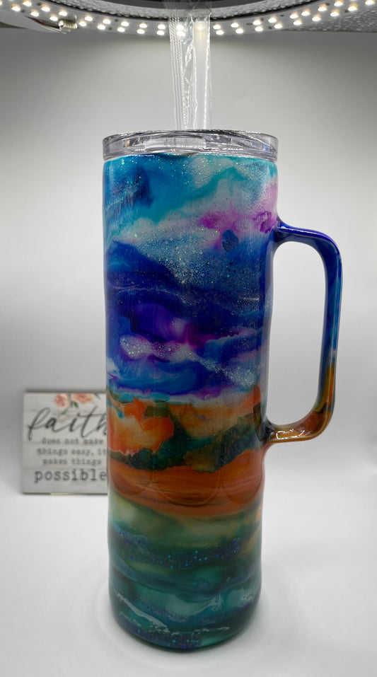 20 oz. Tall Skinny with handle (Epoxy Coated)