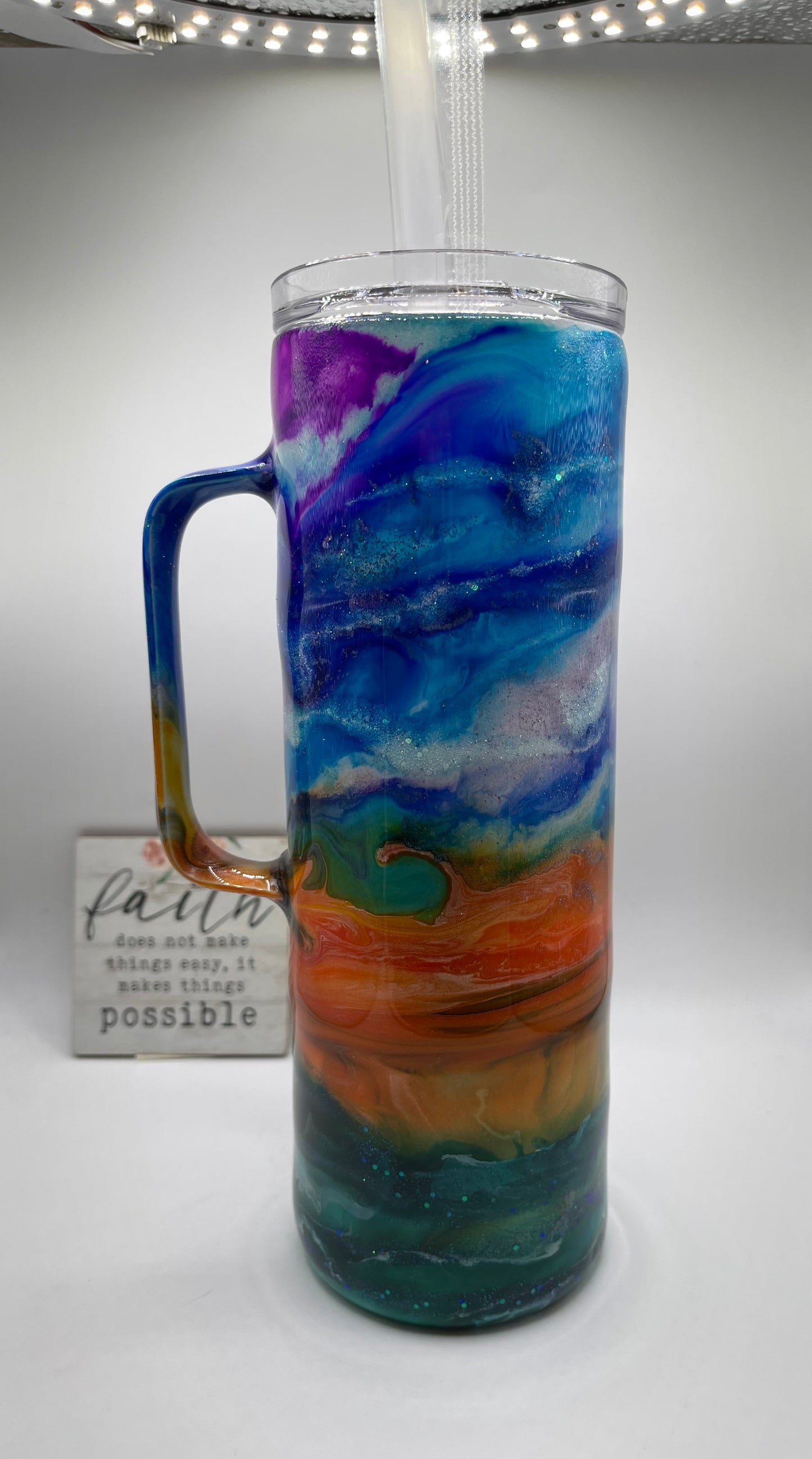 20 oz. Tall Skinny with handle (Epoxy Coated)