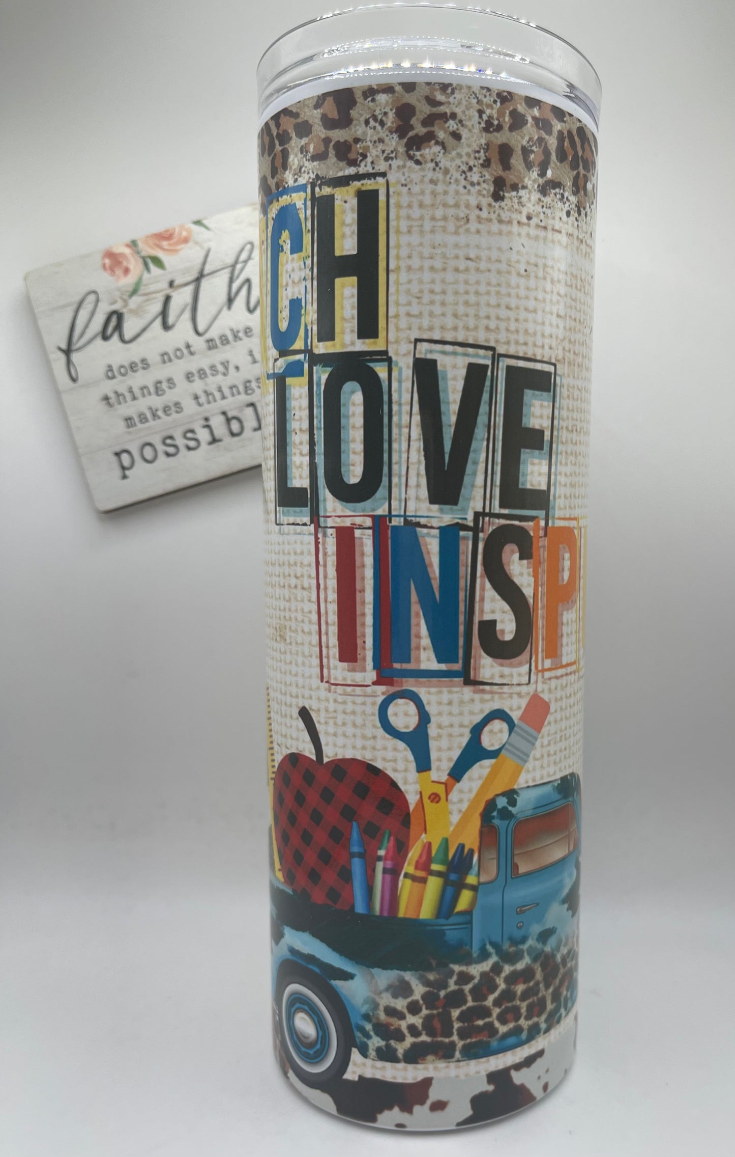 20oz Tall Skinny Teach-Love-Inspire