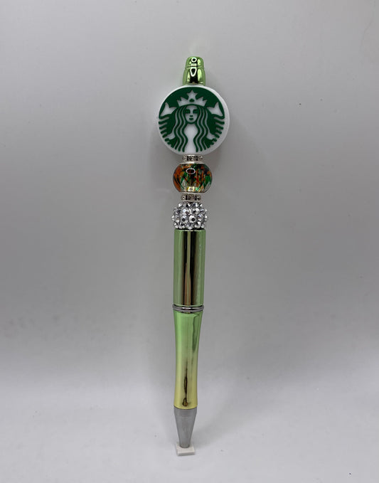 Beaded COFFEE themed Pen