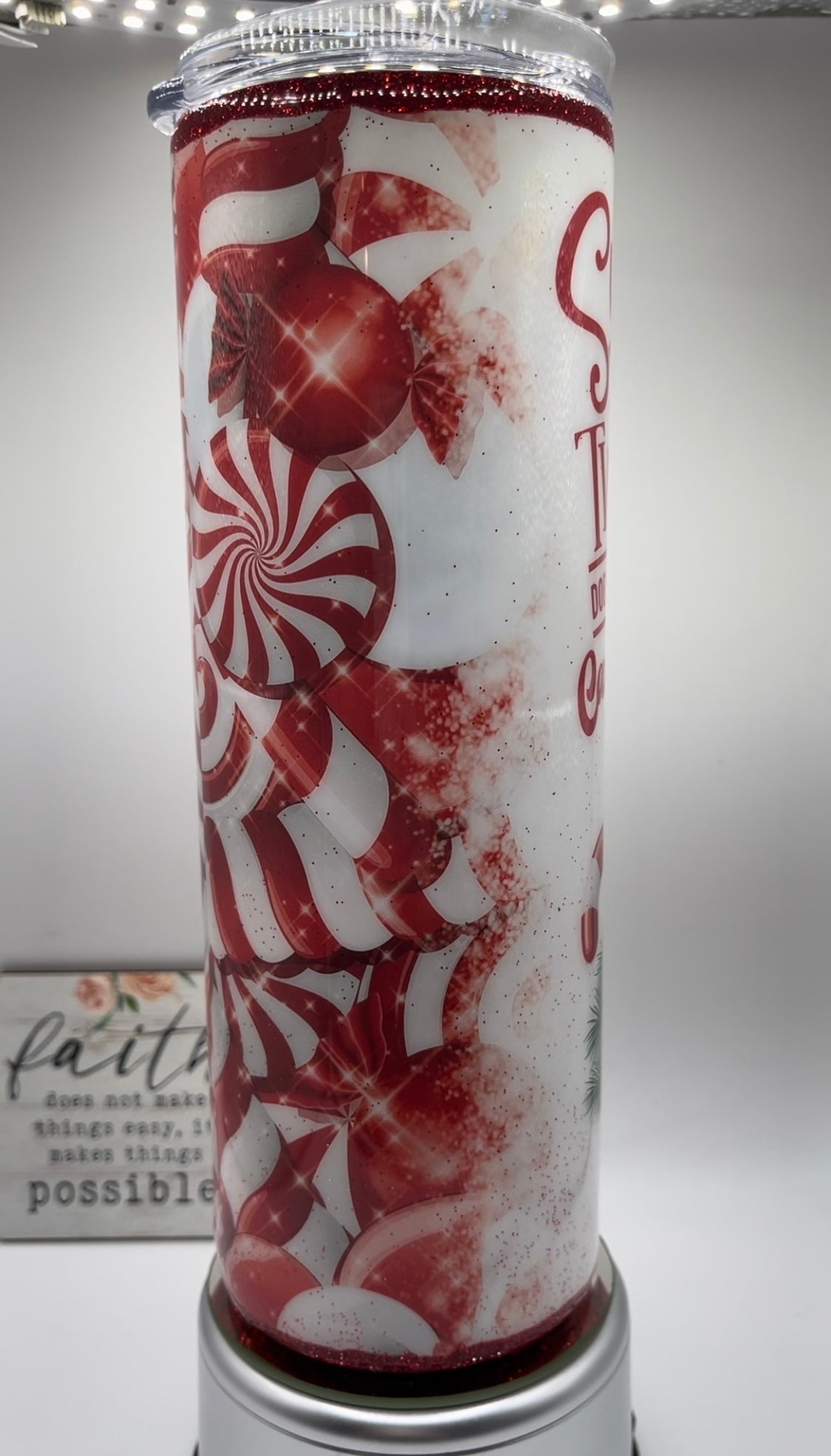 20 oz. Christmas Candy Cane (Epoxy Coated)